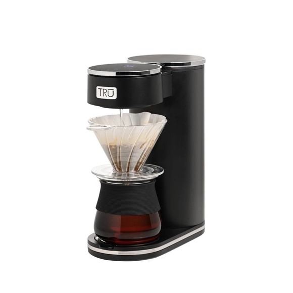 TRU Automatic Pour Over Coffee Maker Digital Controls & Plastic Cone Driper NEW